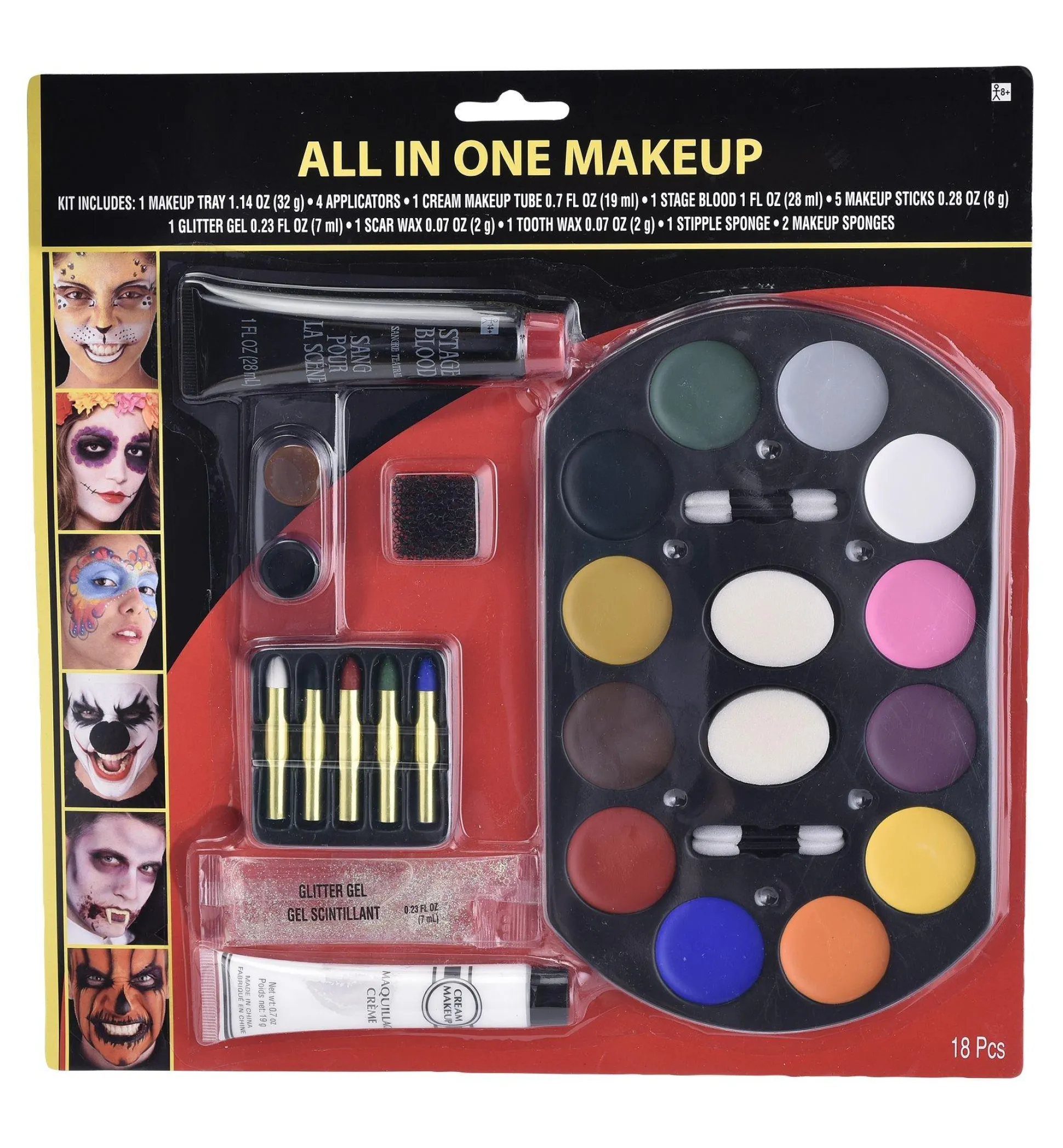Sale All-In-One Halloween Makeup Kit 18Pc Makeup