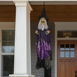 Party City Animated Black & Purple Witch Decoration| Animatronics
