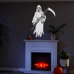 Party City Animated Grim Reaper Motion Projector, 4In X 7In| Strobe Lights & Black Lights