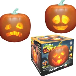 Party City Animated Light-Up Talking Jabberin' Jack Pumpkin Decoration, 9In X 11In| Table Décor & Centerpieces