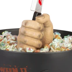 Party City Animated Michael Myers' Knife-Wielding Hand Candy Bowl, 9In, 16Oz - Halloween| Get Axed