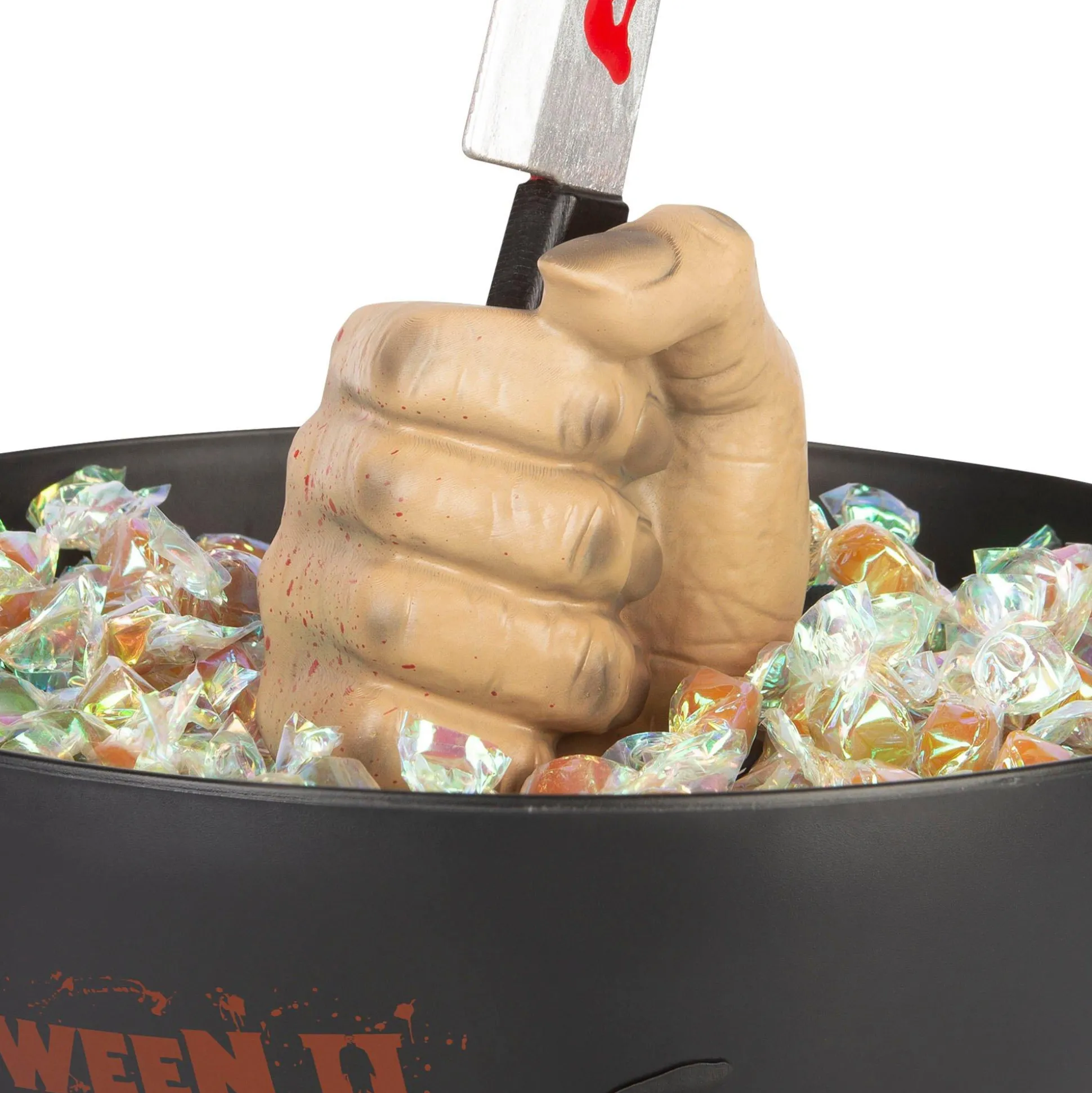 Party City Animated Michael Myers' Knife-Wielding Hand Candy Bowl, 9In, 16Oz - Halloween| Get Axed