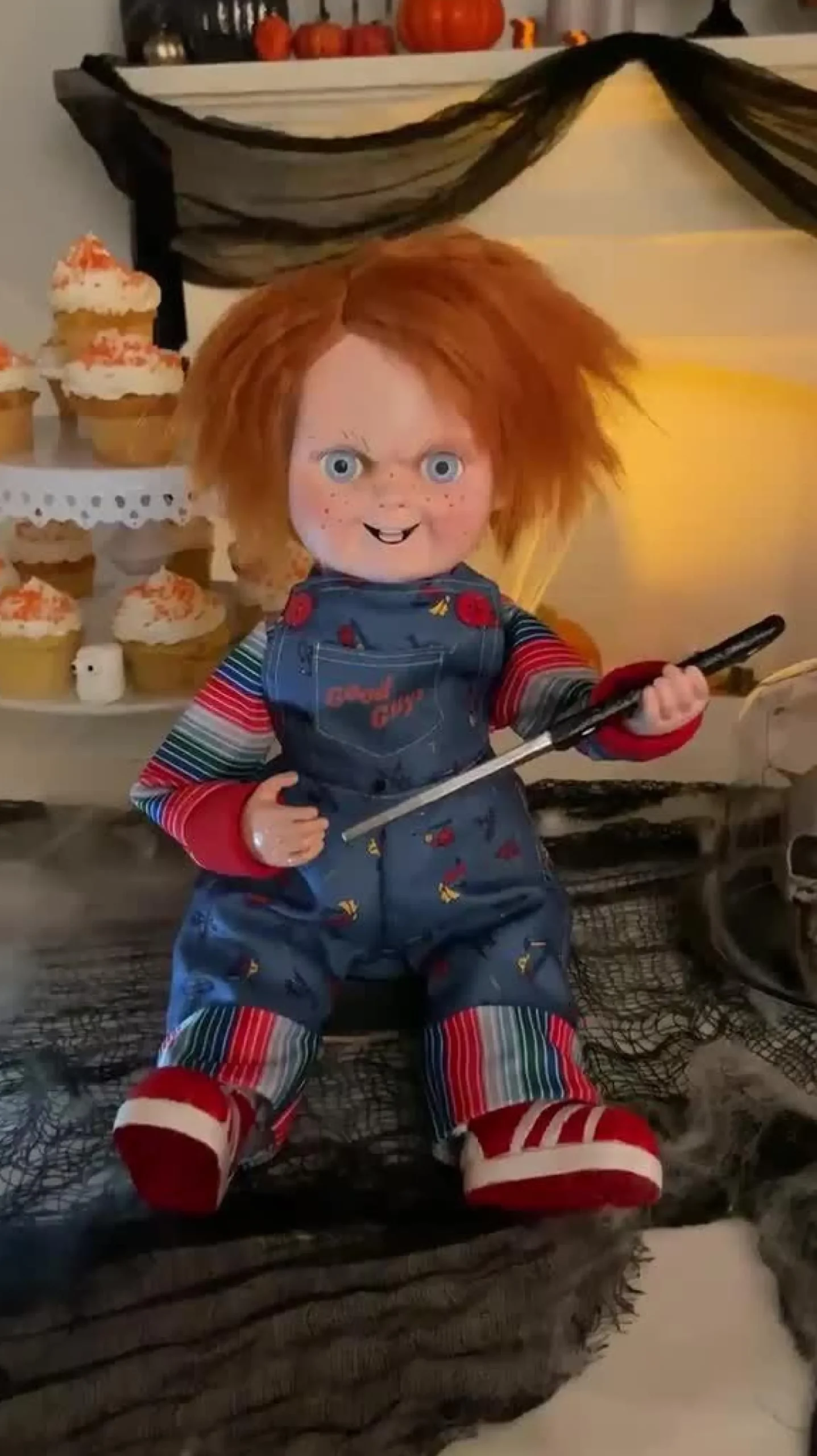 Party City Animatronic Chucky Doll, 9In X 11.8In - Halloween Decoration| Animatronics