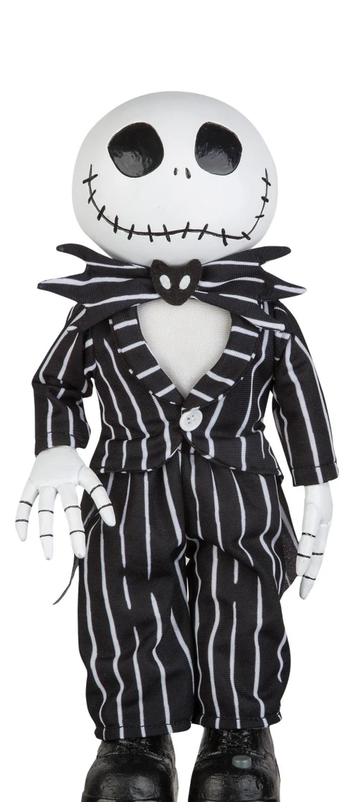 Disney Channel Animatronic Jack Skellington Standing Halloween Decoration, 13.4In - The Nightmare Before Christmas| The Nightmare Before Christmas