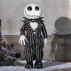 Disney Channel Animatronic Jack Skellington Standing Halloween Decoration, 13.4In - The Nightmare Before Christmas| The Nightmare Before Christmas