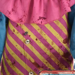 Party City Animatronic Light Up Talking Neon Ice Cream Clown, 6Ft| Creepy Carnival