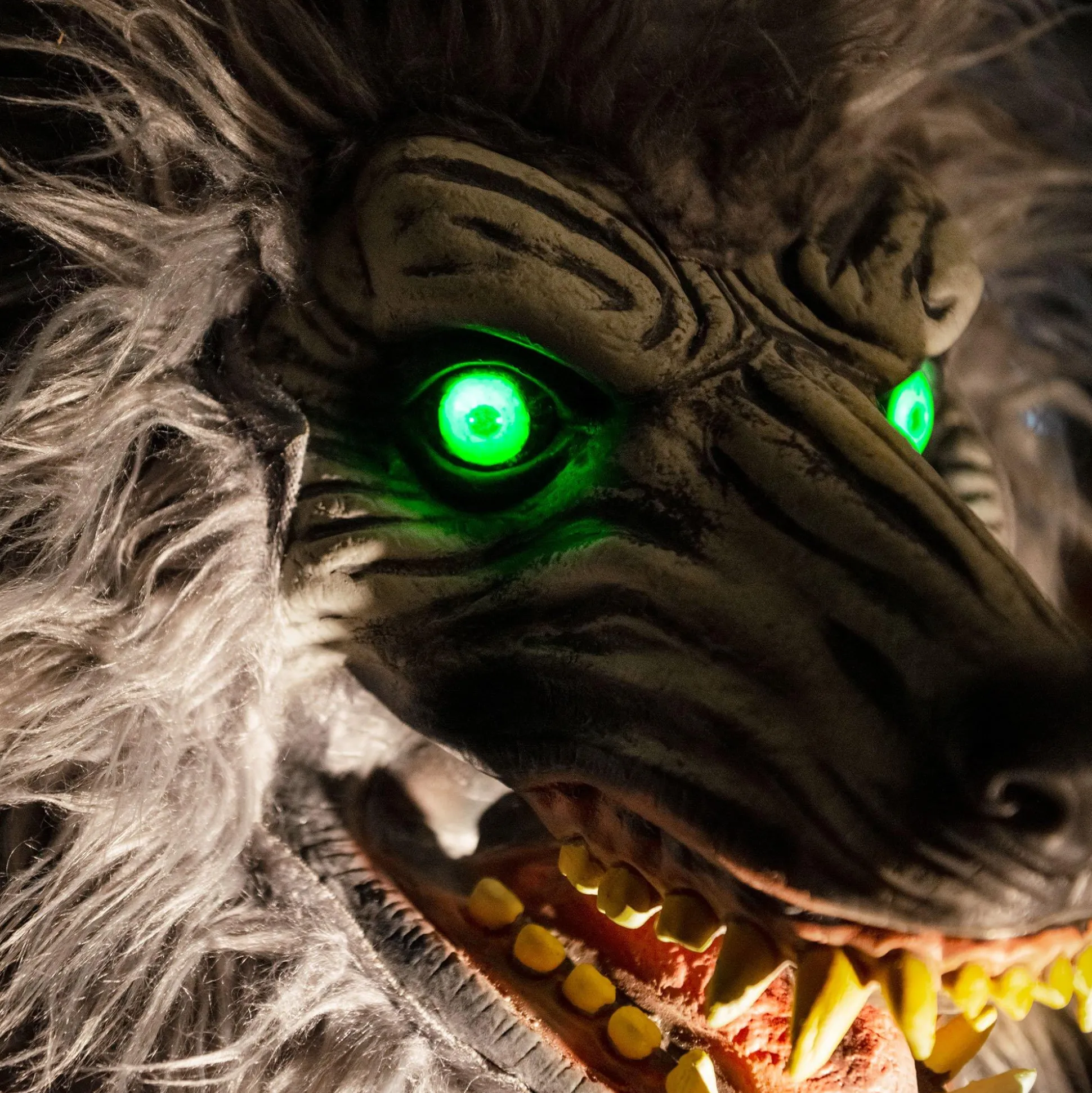 Party City Animatronic Light-Up Lanky Werewolf, 5.3Ft - Halloween Decoration| Animatronics