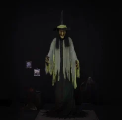 Party City Animatronic Light-Up Talking Towering Witch Halloween Decoration, 10Ft| Animatronics