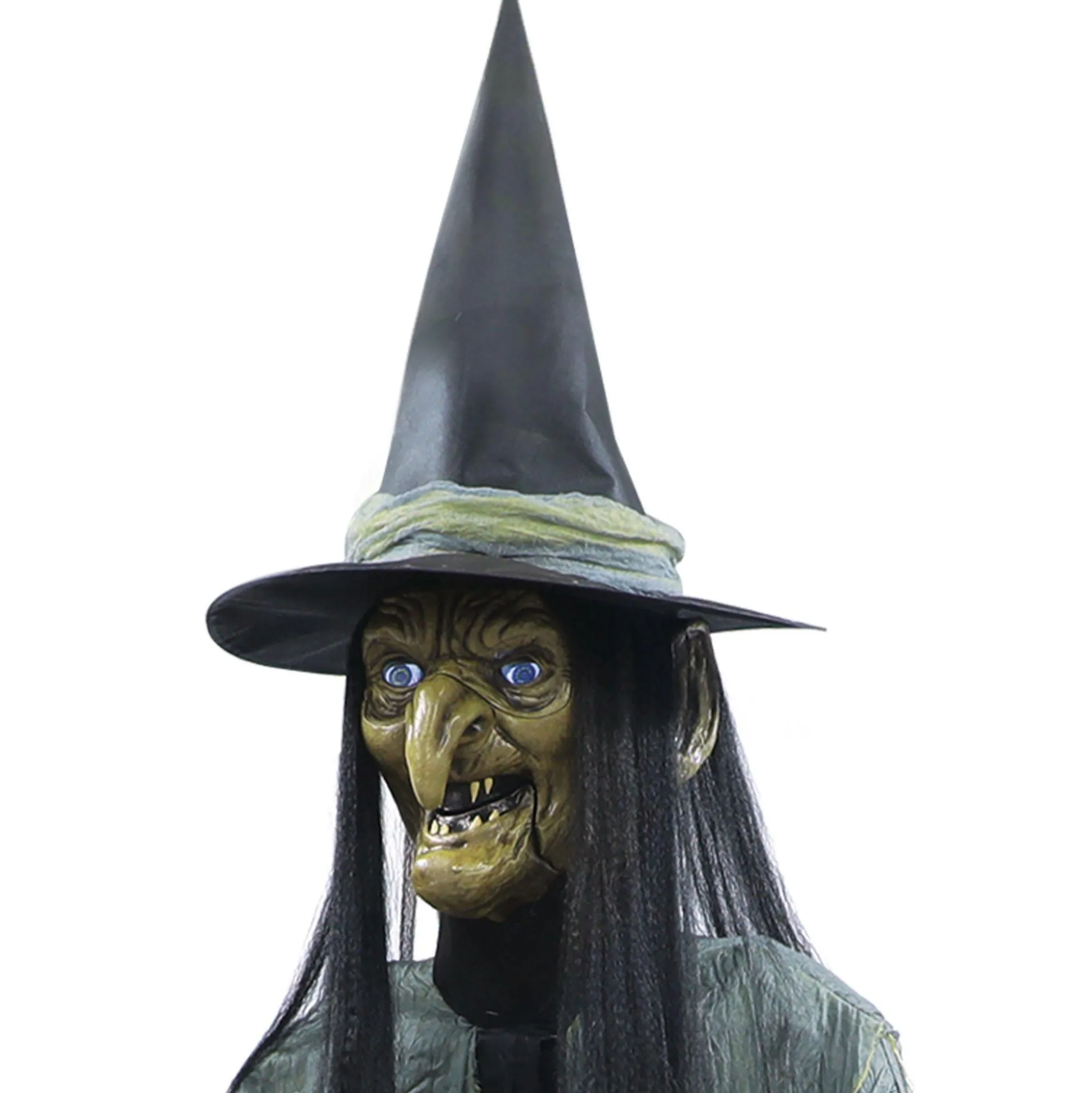 Party City Animatronic Light-Up Talking Towering Witch Halloween Decoration, 10Ft| Animatronics