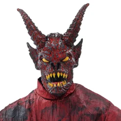 Party City Animatronic Light-Up Talking Lava Demon Decoration With Fog Effect, 7.5Ft| Animatronics