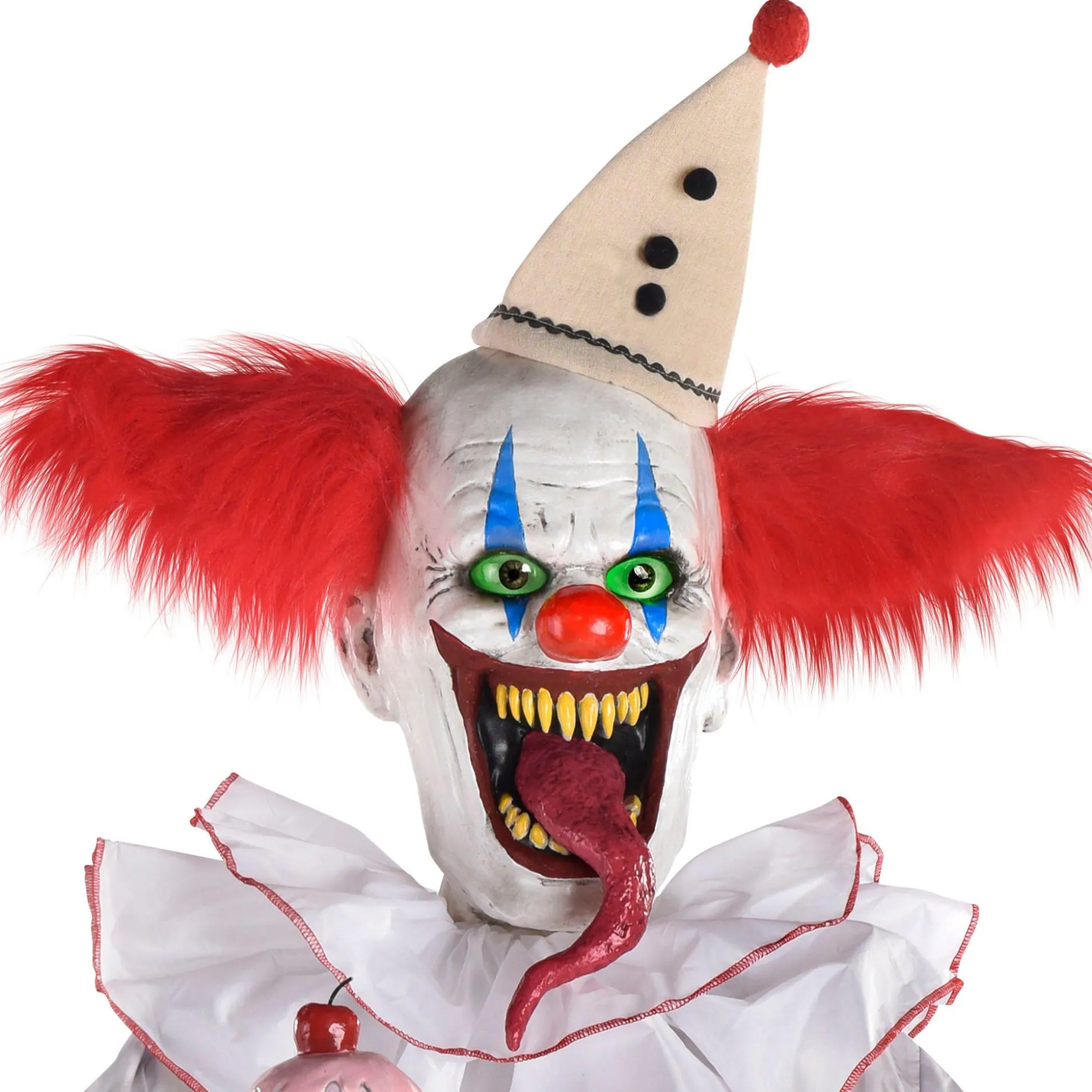Party City Animatronic Light-Up Talking Ice Scream Clown Yard Stake, 7.5Ft - Halloween Decoration| Animatronics