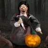 Party City Animatronic Light-Up Vengeful Vicky Pumpkin Carver Decoration, 22In X 36.8In| Animatronics