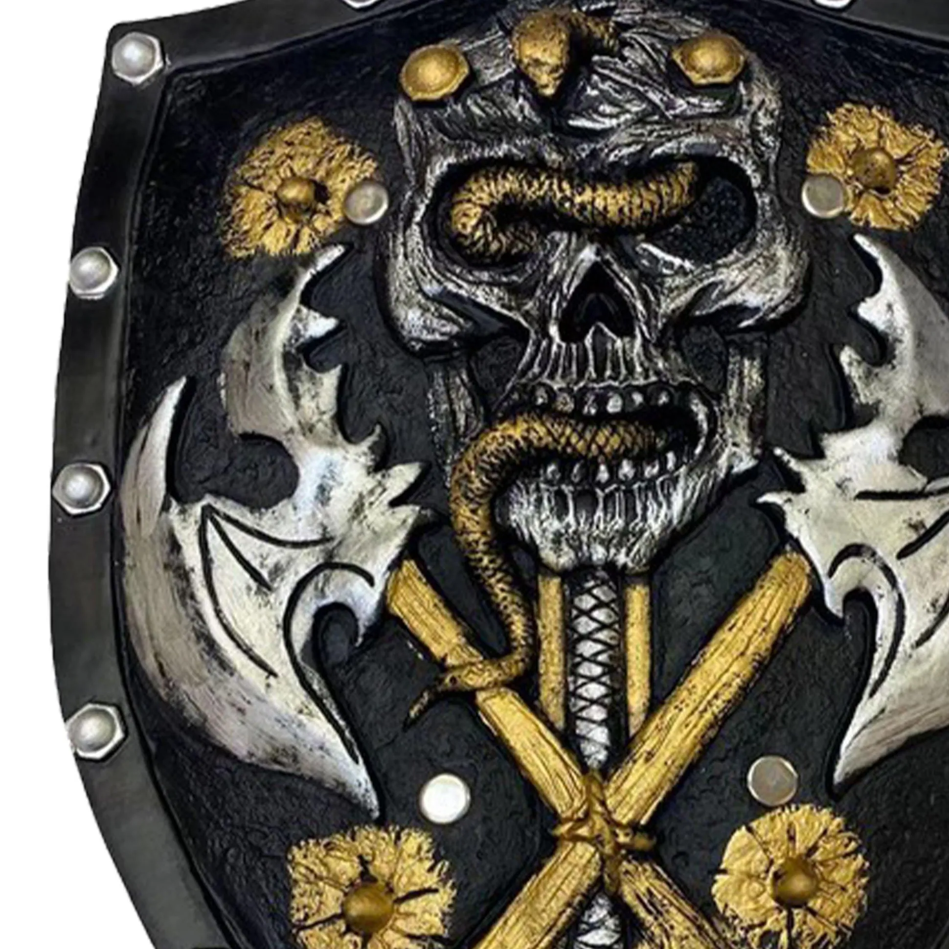 Best Black & Gold Dark Warrior Shield, 13In X 19In - High-Density Foam Prop Weapons