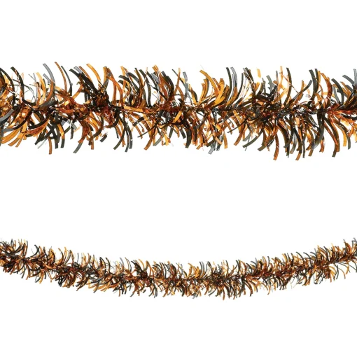 Party City Black & Orange Tinsel Garland, 9Ft| Decorations