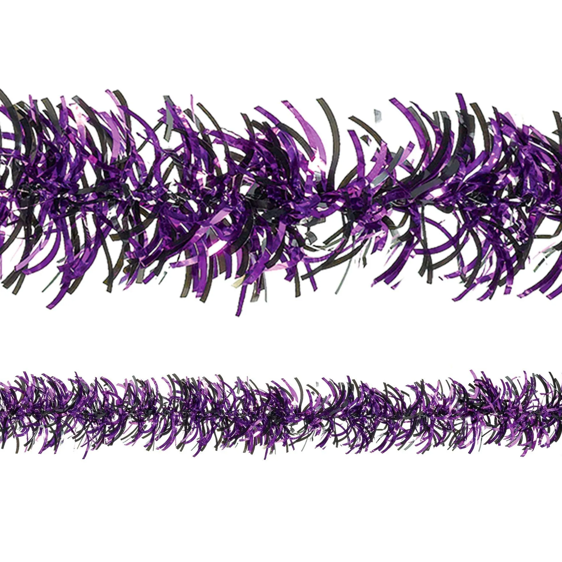 Party City Black & Purple Tinsel Garland, 9Ft| Window & Wall Décor