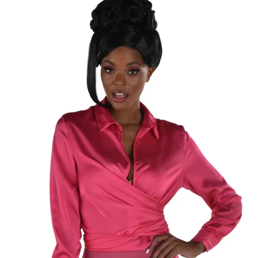 Cheap Black Beehive Updo Hairpiece With Clip-In Side Bangs Wigs