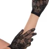 New Black Floral Netting Gloves Gloves