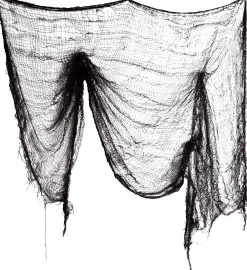 Party City Black Halloween Creepy Cloth| Home Décor