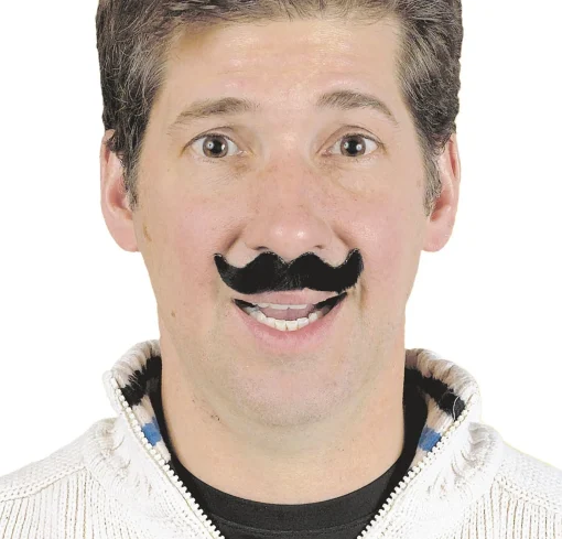 Party City Black Handlebar Moustaches 6Ct| Facial Hair