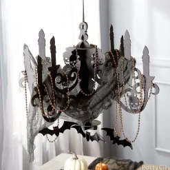 Party City Black Paper Candelabra - Haunted House| Window & Wall Décor