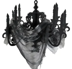 Party City Black Paper Candelabra - Haunted House| Decorations