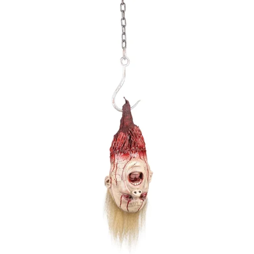 Party City Blonde Severed Head Latex & Vinyl Hanging Decoration, 7.75In X 23.25In| Chop Shop