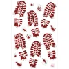 Party City Bloody Footprints Vinyl Cling Decals, 15Pc| Decorations