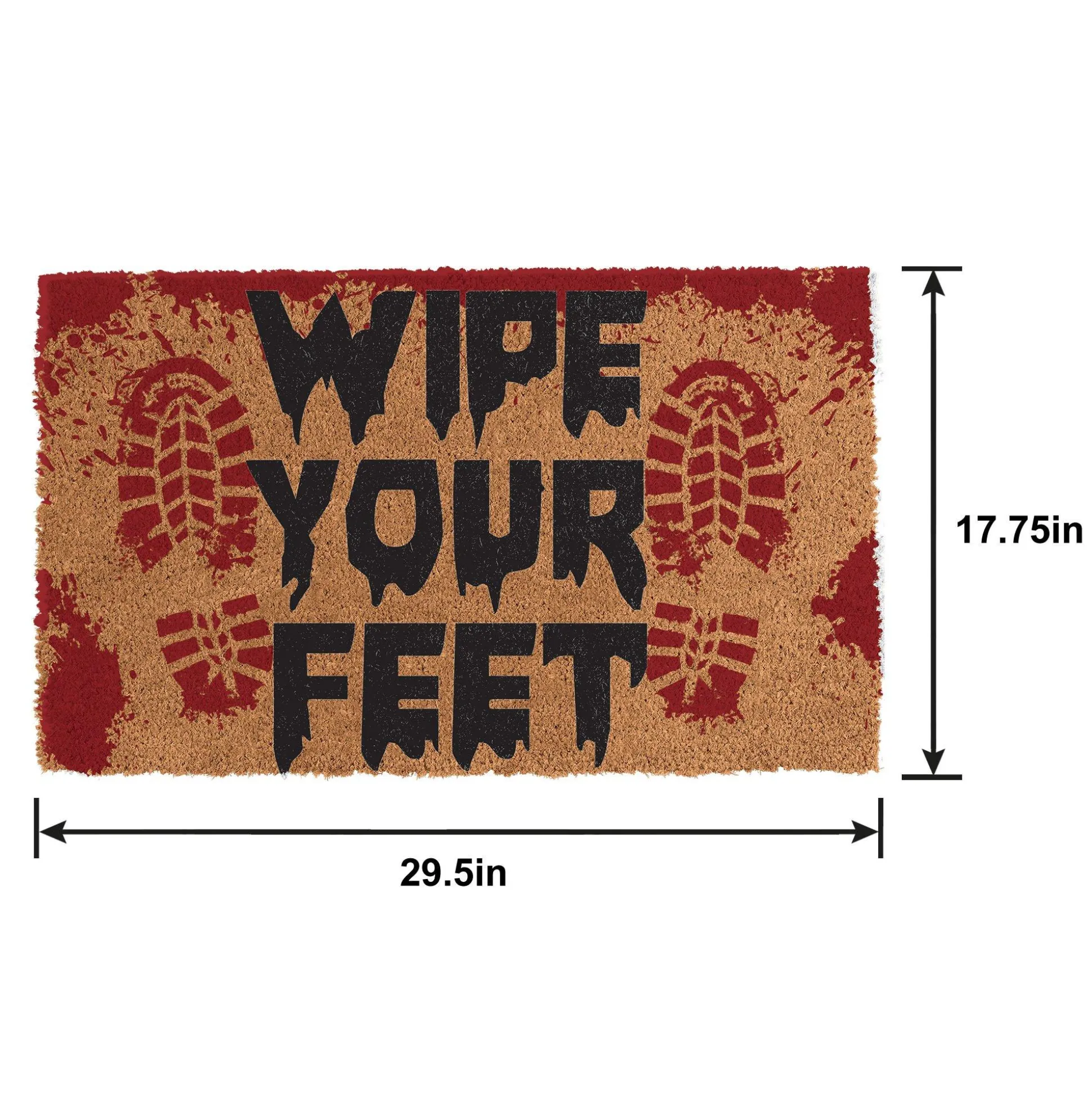 Party City Bloody Halloween Coir Doormat, 29.5In X 17.75In| Home Décor