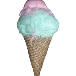 Party City Bloody Peppermint Ice Cream Cone Latex Prop, 3.5In X 7In| Creepy Carnival