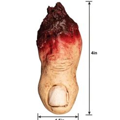 Party City Bloody Severed Toe Latex Prop, 1.5In X 4In| Chop Shop