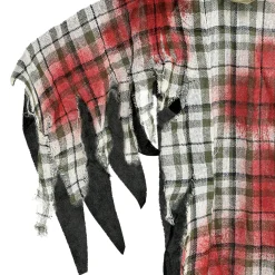 Party City Bloody Zombie In Plaid Fabric & Plastic Hanging Decoration, 48In| Hanging Decorations