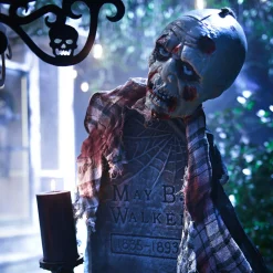 Party City Bloody Zombie In Plaid Fabric & Plastic Hanging Decoration, 48In| Hanging Props