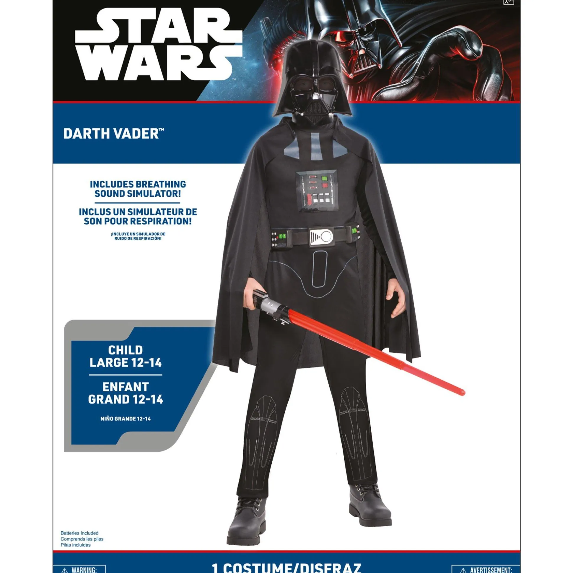 Party City Boys Darth Vader Costume Classic - Star Wars|Boy Star Wars