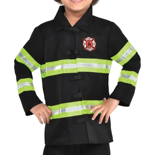 Party City Boys Reflective Firefighter Costume|Boy Career
