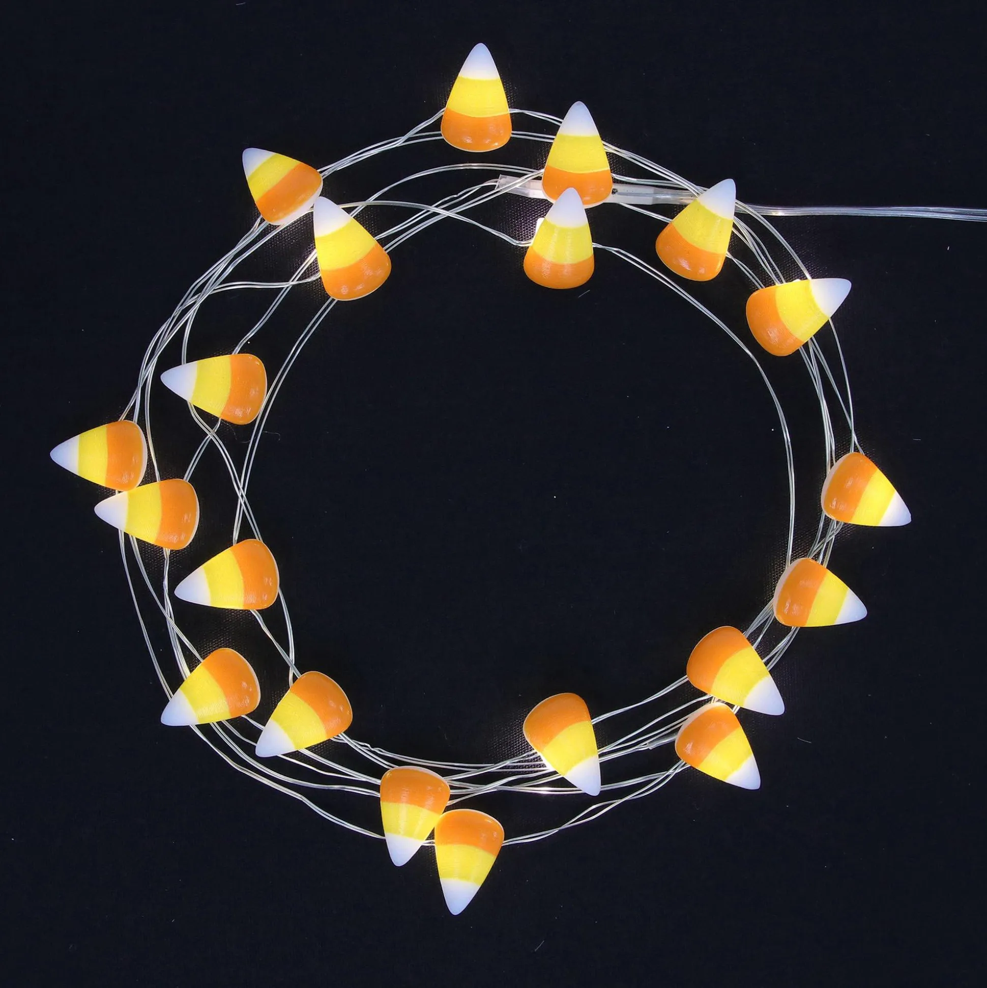 Party City Candy Corn Led Fairy String Lights, 20 Bulbs, 6.3Ft| Strobe Lights & Black Lights