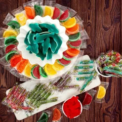 Discount Caribbean Blue Gummy Sharks, 16Oz - Raspberry Flavor Candy Buffet By Color