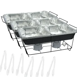 Party City Chafing Dish Buffet Set 24Pc| Spiderweb Night