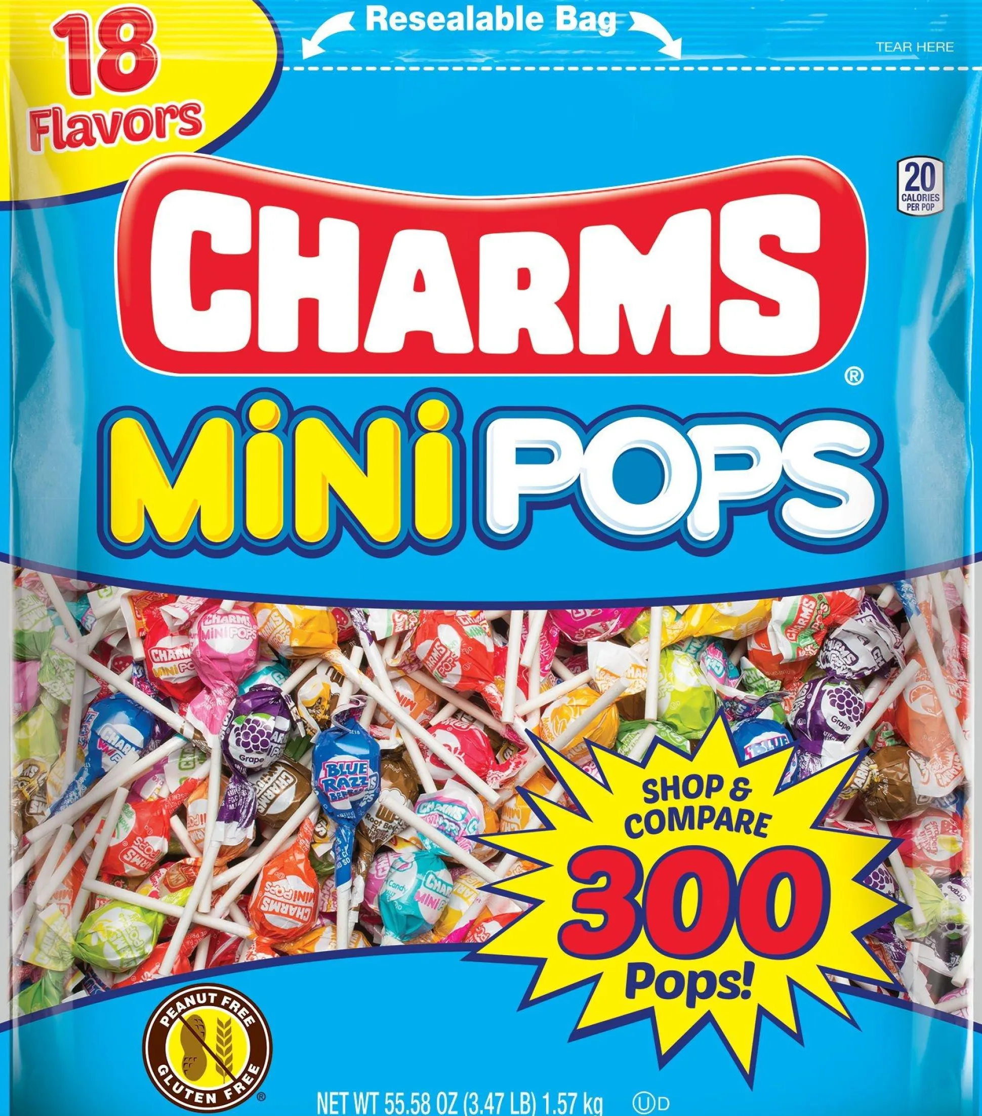 New Mini Pops, 300Pc Bulk Candy