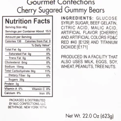 Outlet Cherry Gummy Bears Candy Buffet By Color