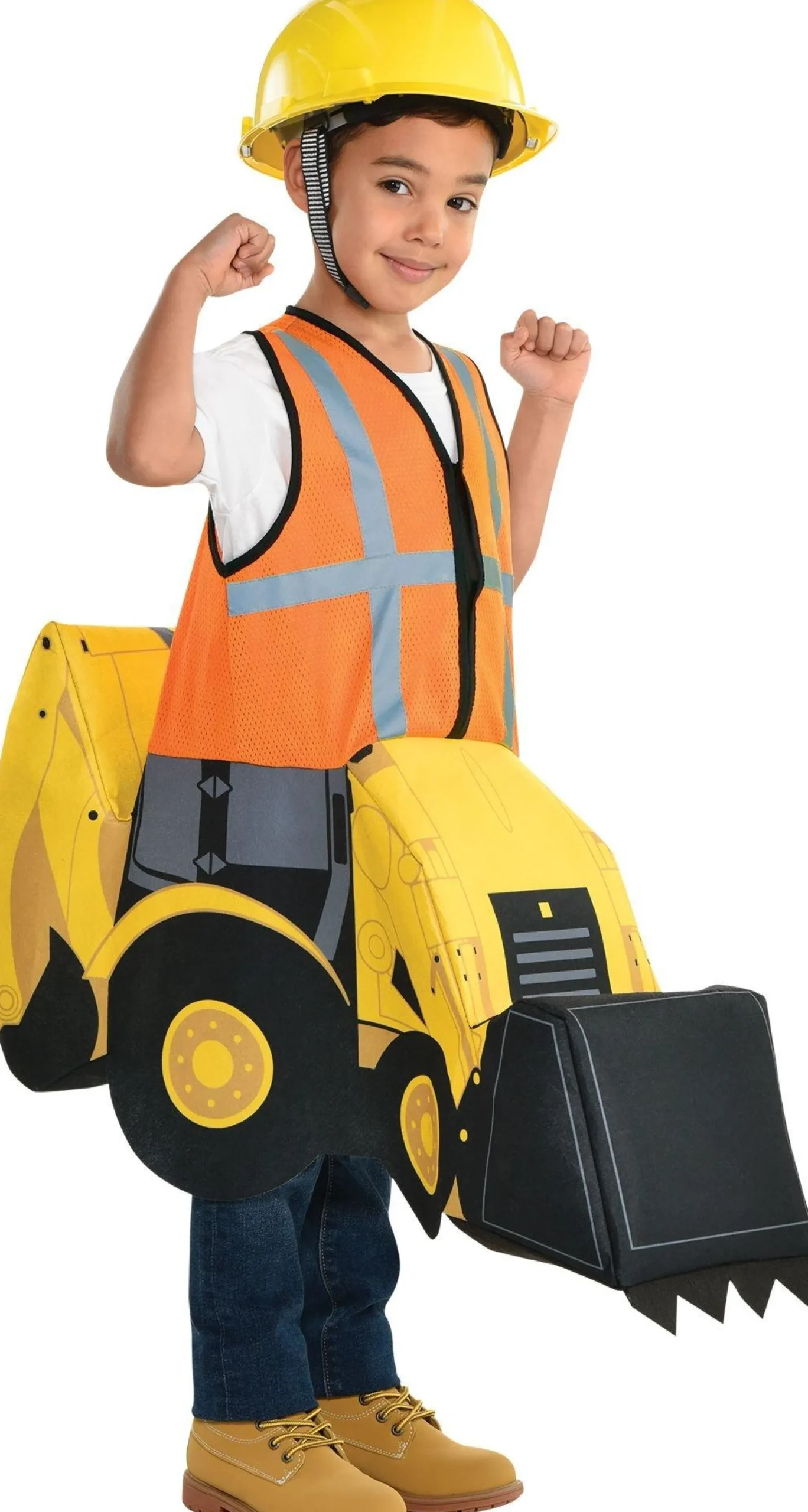 Party City Child Construction Digger Ride-On Costume|Boy Career