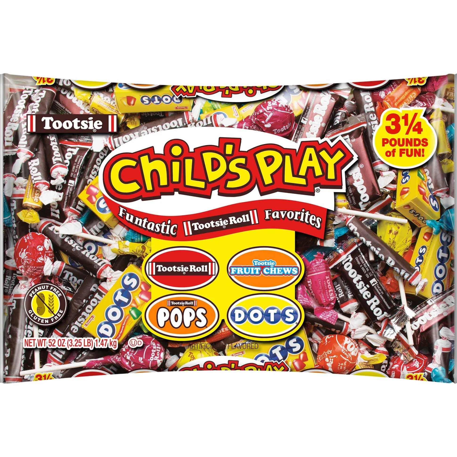Fashion Child's Play Tootsie & Dots Candy Mix, 3.25Lb Bulk Candy