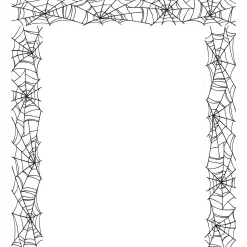 Party City Classic Black & White Spiderweb Plastic Scene Setter Add-Ons, 5.4Ft X 5.4Ft| Window & Wall Décor