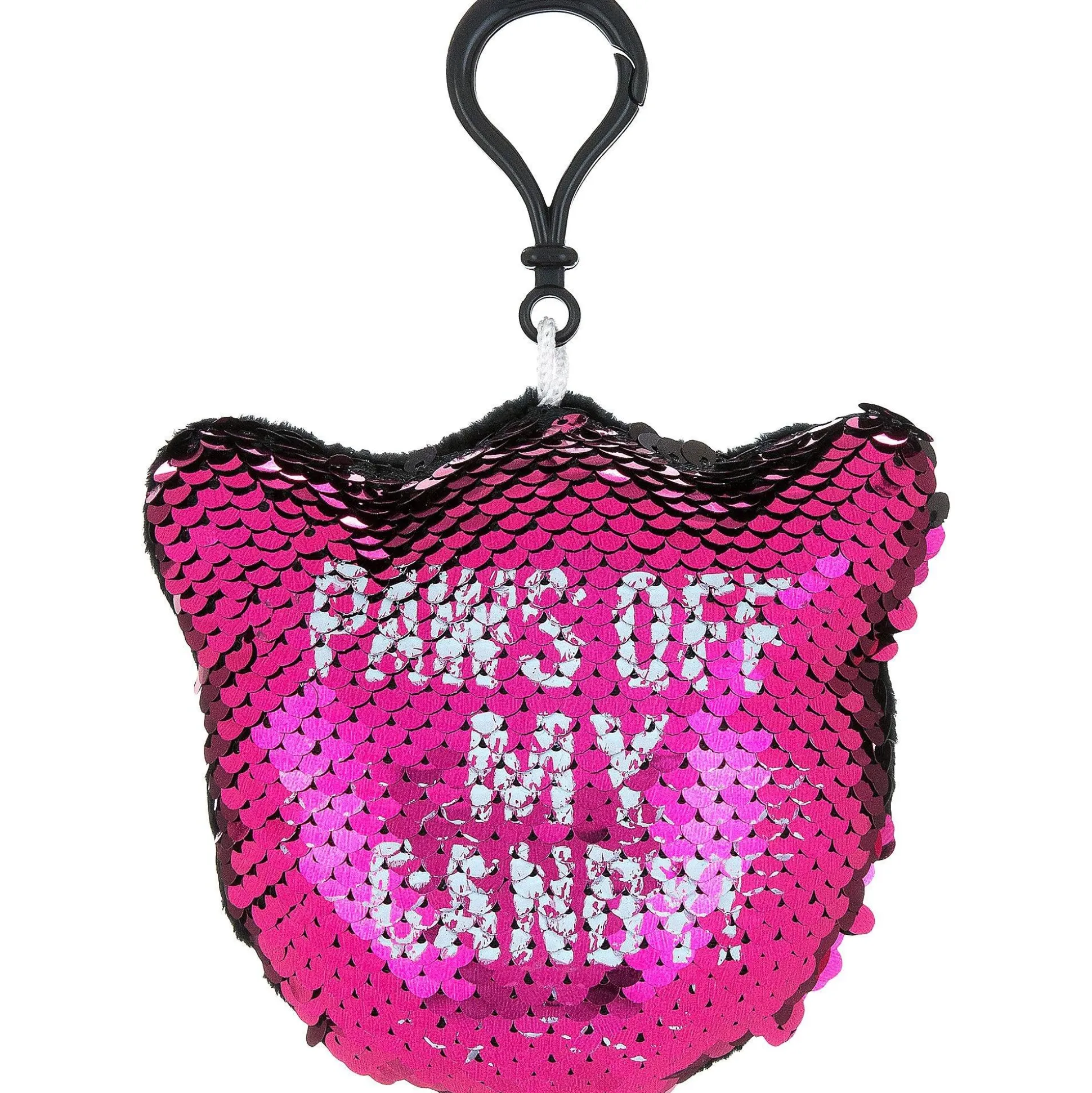 Party City Clip-On Sequin Black Cat Plush| Favors & Favor Bags