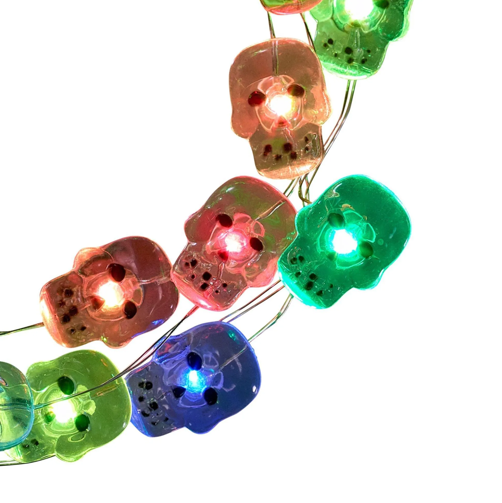 Party City Colorful Skull String Lights| Strobe Lights & Black Lights