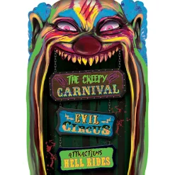 Party City Creepy Carnival Black Light Reactive Lenticular Plastic Cutout, 12In X 18In| Window & Wall Décor