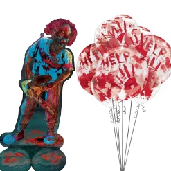 Party City Creepy Halloween Foil & Latex Balloon Bouquet, 10Pc| Balloons