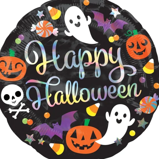 Party City Creepy Spider Halloween Foil Balloon Bouquet, 7Pc| Spiderweb Night