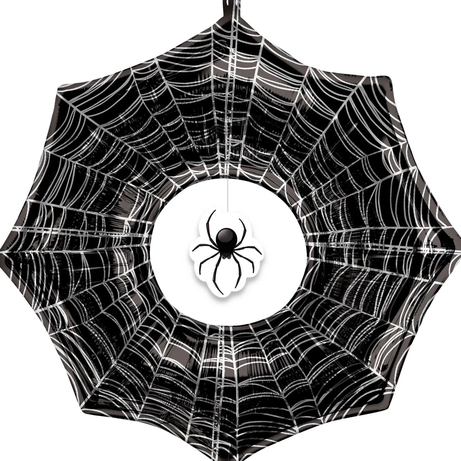 Party City Creepy Spiderweb Foil Balloon, 33In X 32In| Spiderweb Night