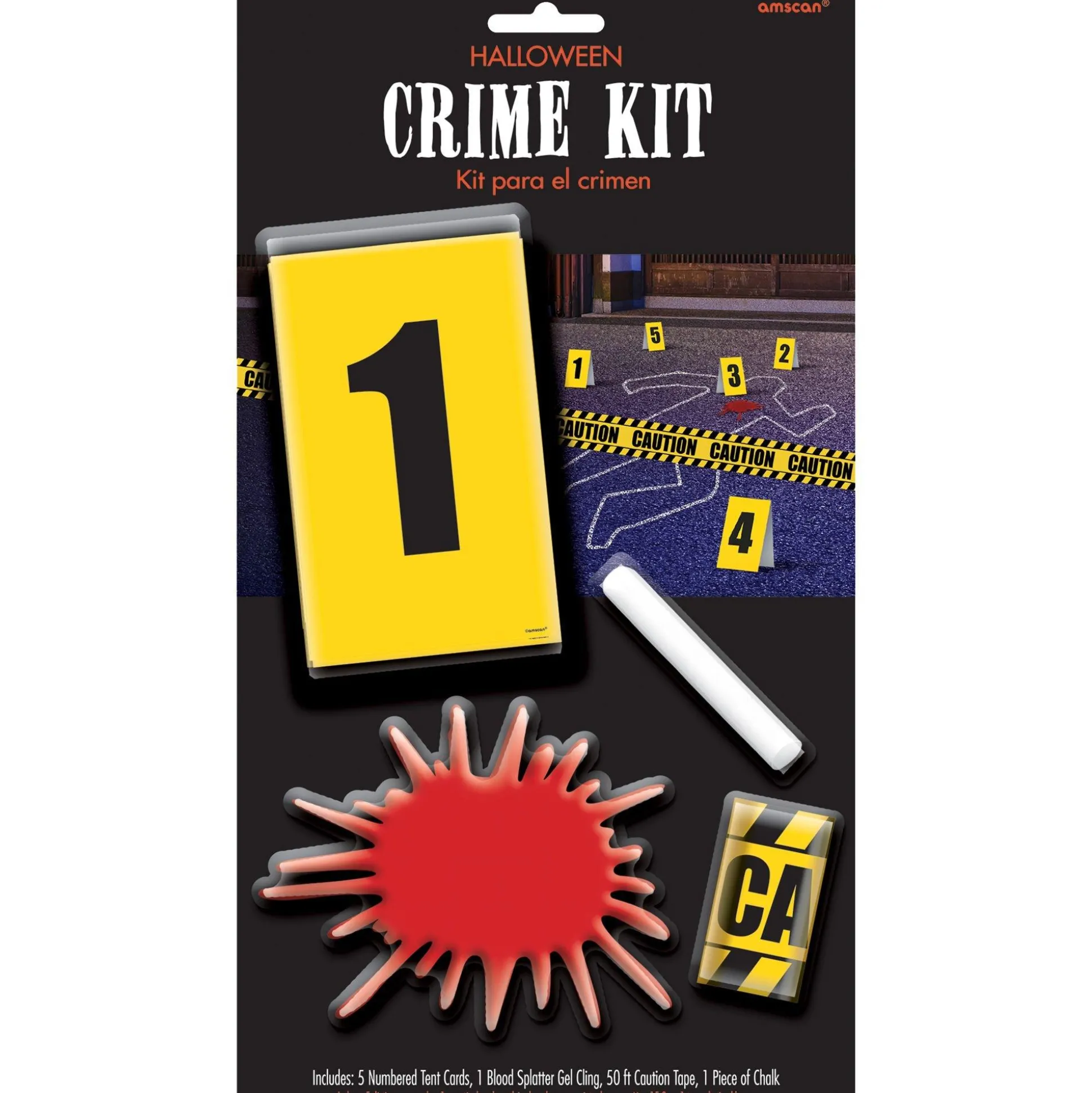 Party City Crime Scene Decorating Kit 8Pc| Window & Wall Décor