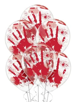 Party City 6Ct, 12In, Blood Splatter Latex Balloons| Get Axed